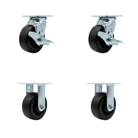 Service Caster Tool Box Caster Wheel Set 5'' Polyolefin Swivel Casters, 4PK TOOL-SCC-30CS520-POR-TLB-2-R-2